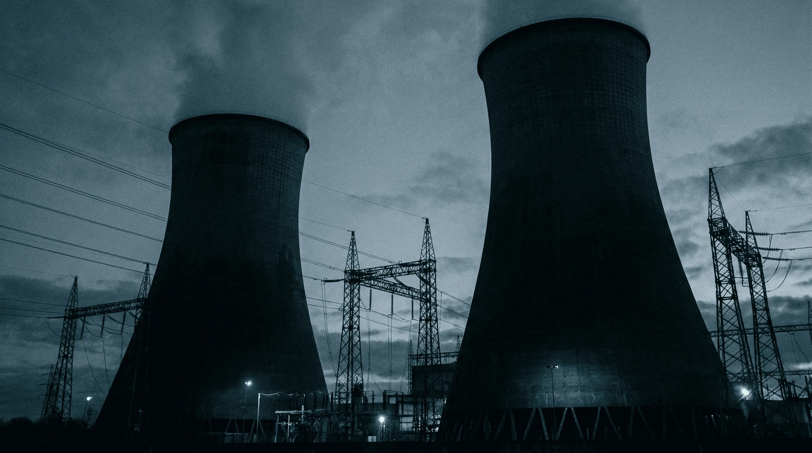 Power plant at dusk