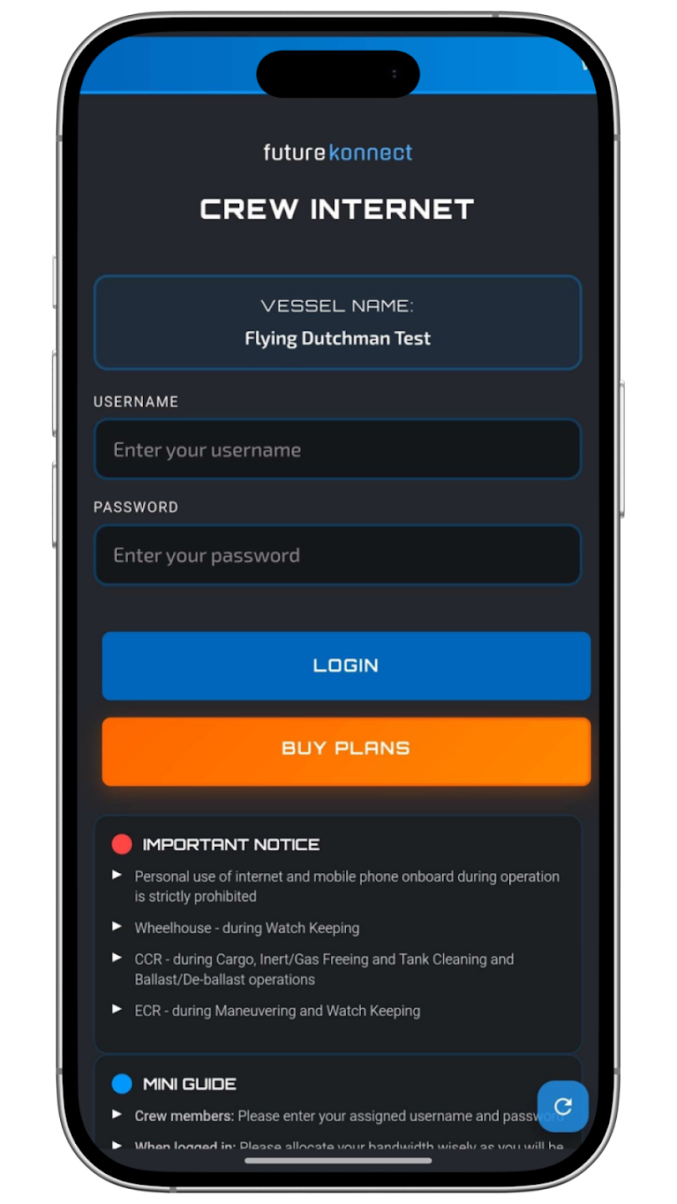 Rudra CrewConnect - Self-service crew internet portal on mobile